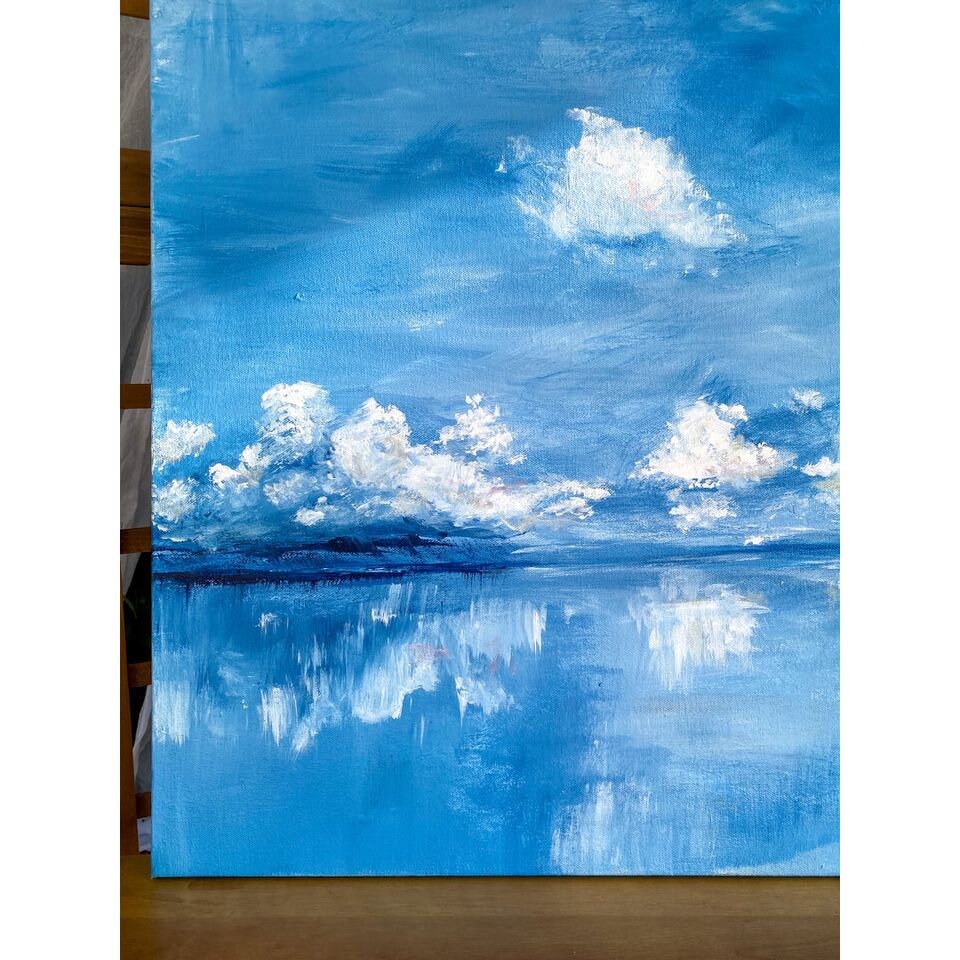 Isla. Coastal Art. Sea Inspired Art. Beach Art. Coastal Landscape Painting. Wall Decor. Beach House Art.