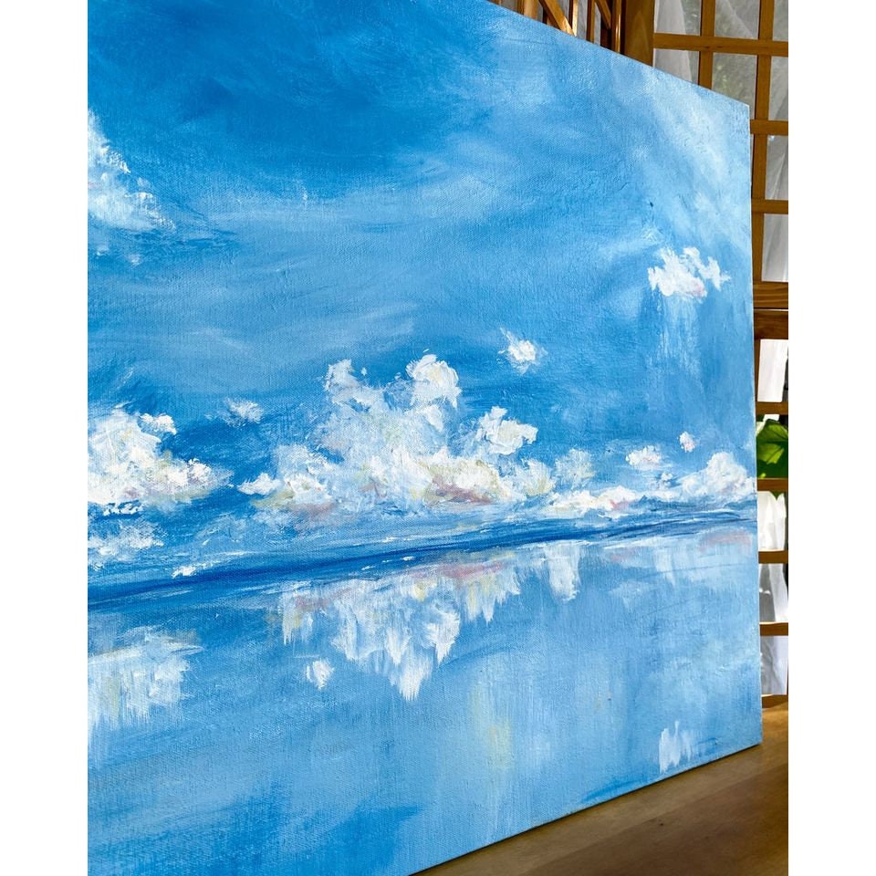 Isla. Coastal Art. Sea Inspired Art. Beach Art. Coastal Landscape Painting. Wall Decor. Beach House Art.