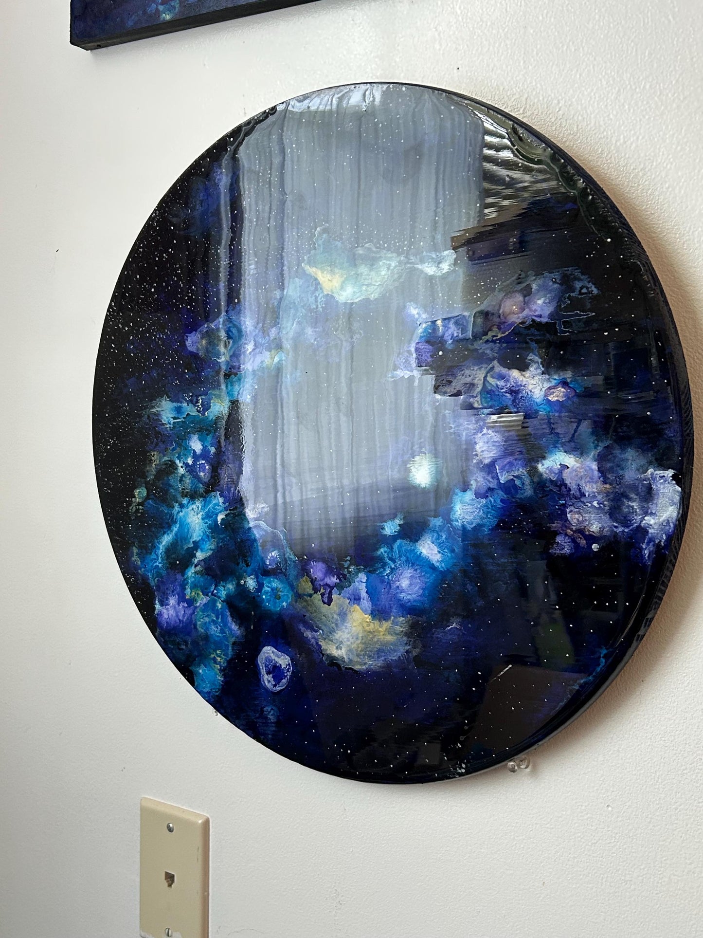 18” Galaxy Painting | inspired by deep space, nebulae, and the cosmos | ink + acrylic on wood panel.