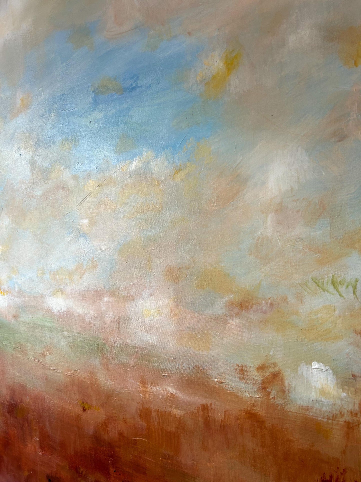 Solara. Abstract Landscape Painting. Warm Colored Art for the Home. Southwestern inspired art. Africa inspired art. Rio Grande Palette.