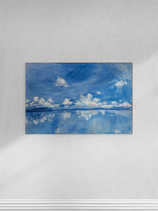 Isla.  Coastal Art. Sea Inspired Art. Beach Art. Coastal Landscape Painting. Wall Decor. Beach House Art.
