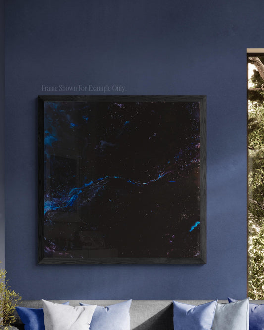 Large Galaxy Wall Art | 48” Abstract Space Painting on Wood Panel | Modern Starry Night Artwork | Cosmic Wall Décor for Home or Office