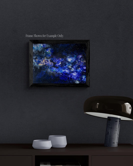 Wood Panel Galaxy Painting | inspired by deep space, nebulae, and the cosmos | ink + acrylic.