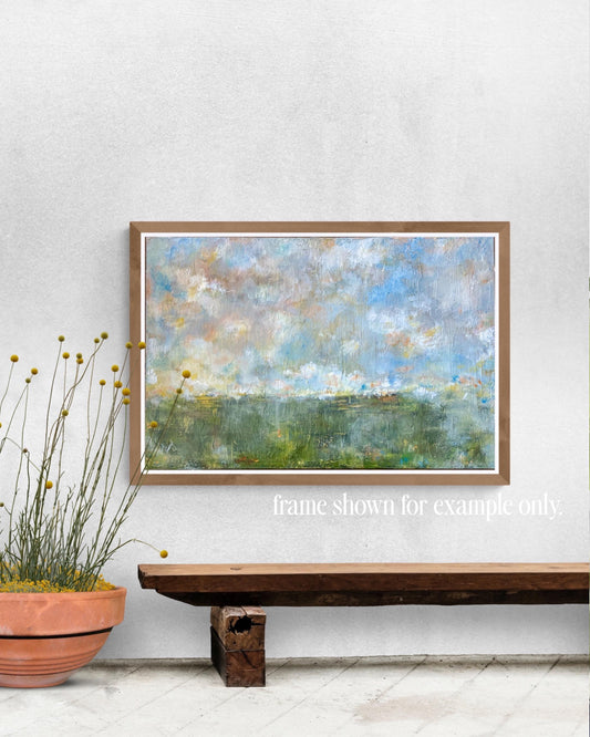Galadra – Dreamy Abstract Landscape Wall Art, Serene Earth Tones Canvas for Modern Interior Design, Calming Nature-Inspired Decor for Home